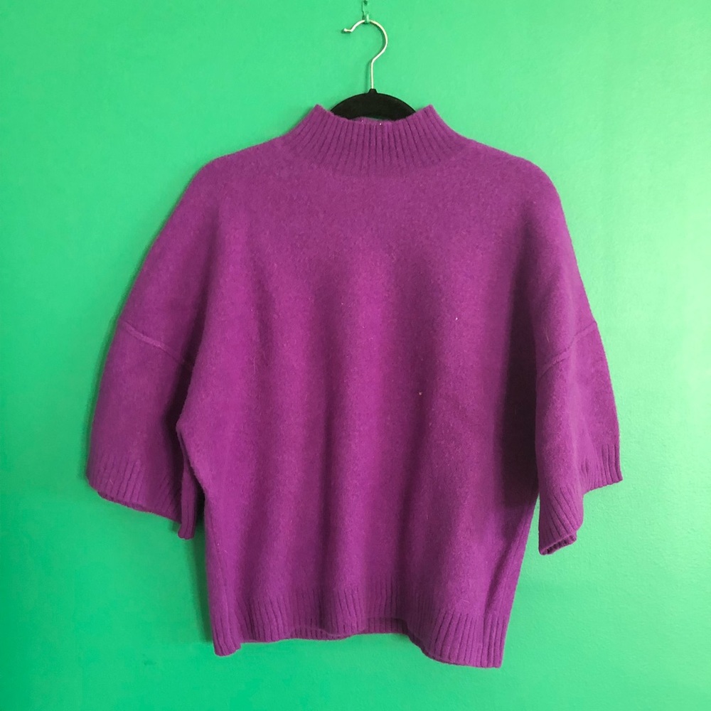 Purple wool oversized sweater